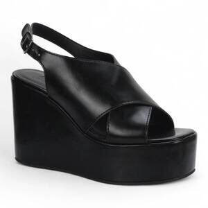 NEW LOVE RIO women's zaza wedge sandal in black